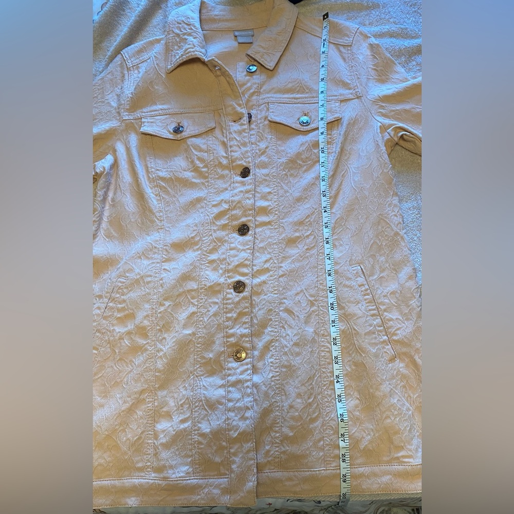 Chico's Beige Floral Pattern Blouse - Picture 14 of 15